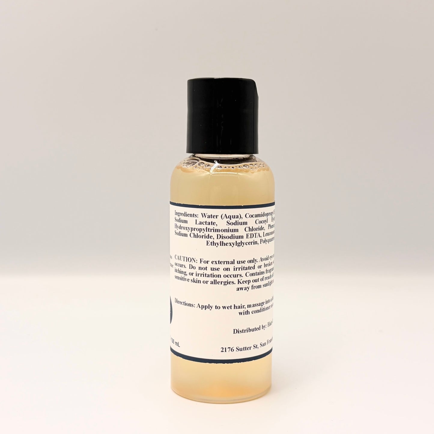 S-7 Daily Shampoo back label showing ingredient list, caution, and directions