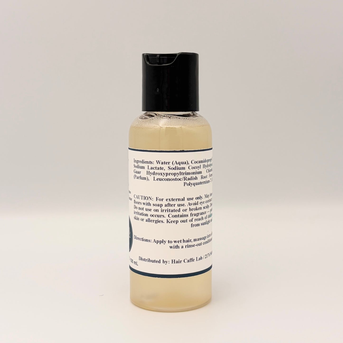 S-7 Daily Shampoo back label showing ingredient list, caution, and directions